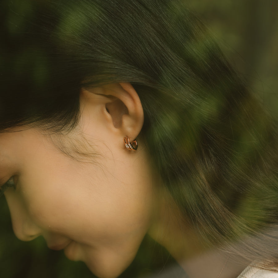 Rose Gold Reagan Cubic Hoops
