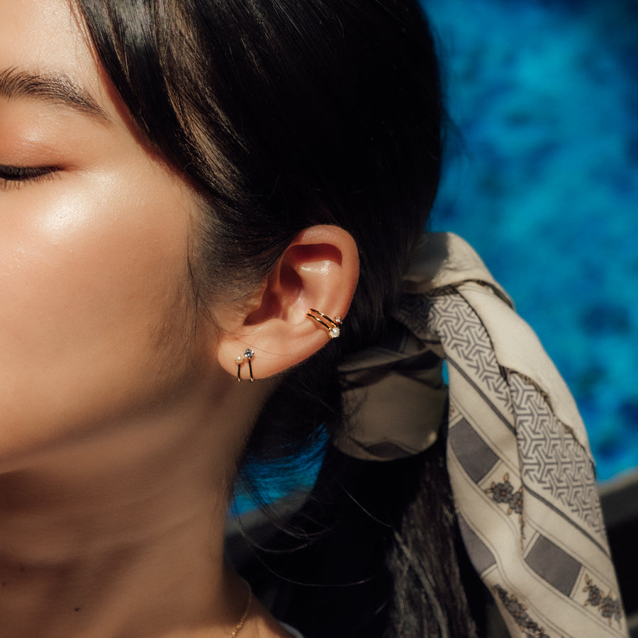 Gold Jane Pearl Ear Cuff