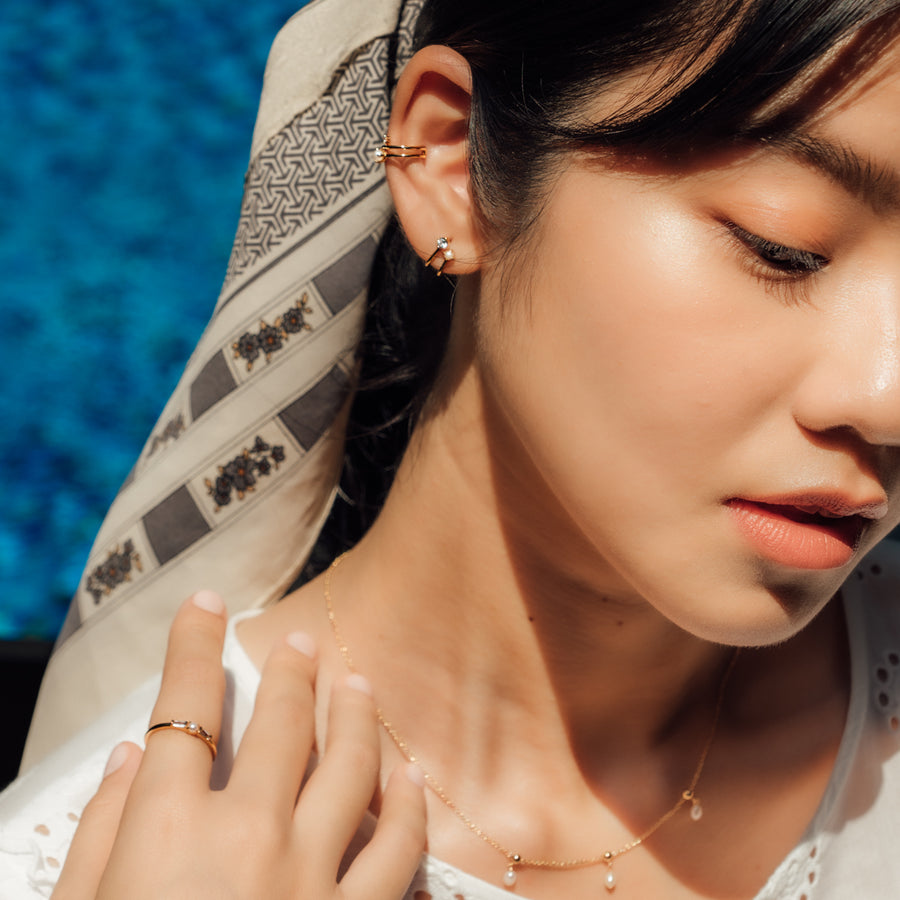 Gold Jane Pearl Ear Cuff