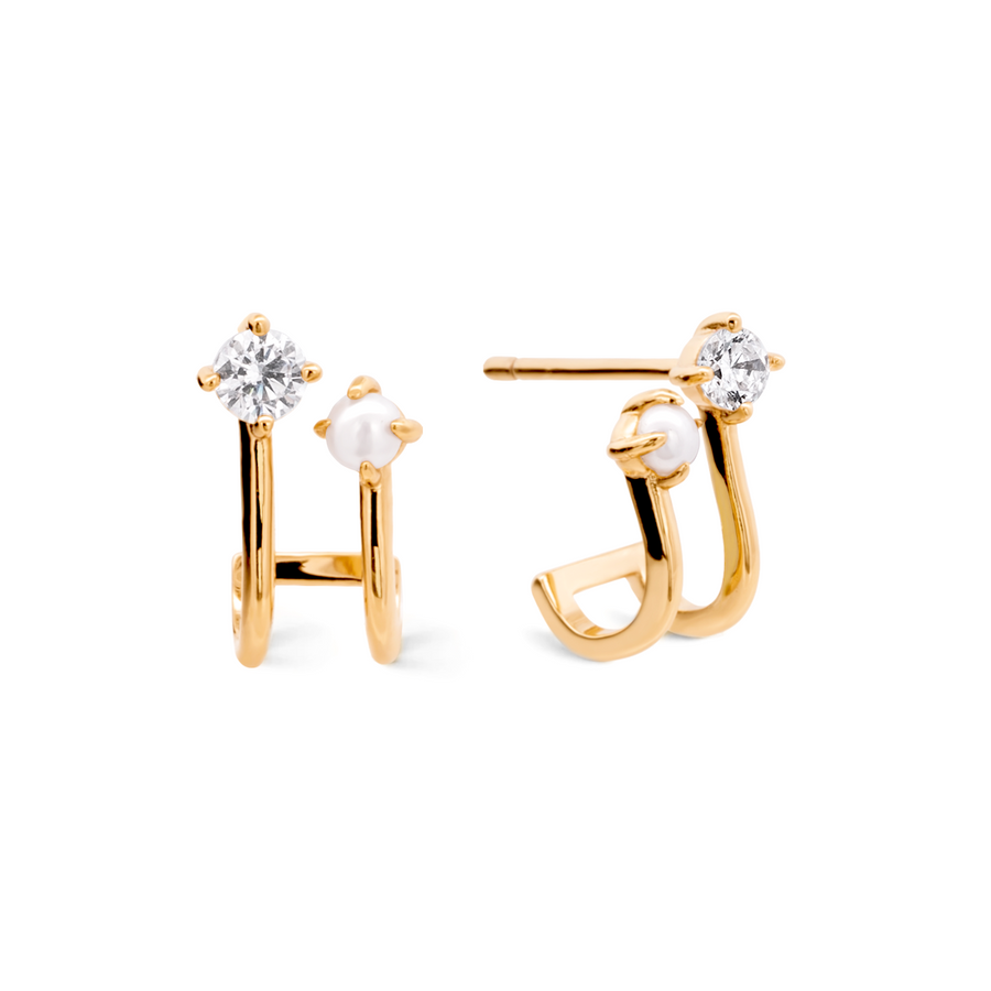Gold Jane Pearl Studs