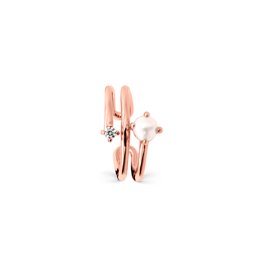 Rose Gold Jane Pearl Ear Cuff