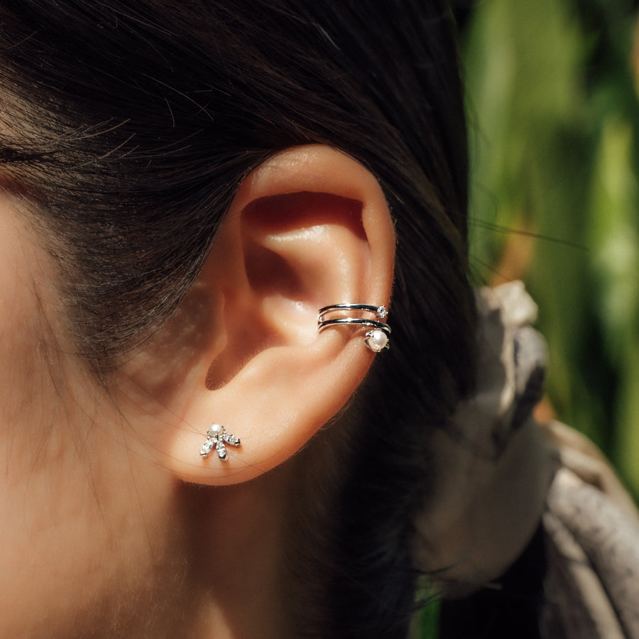 925 Silver Jane Pearl Ear Cuff