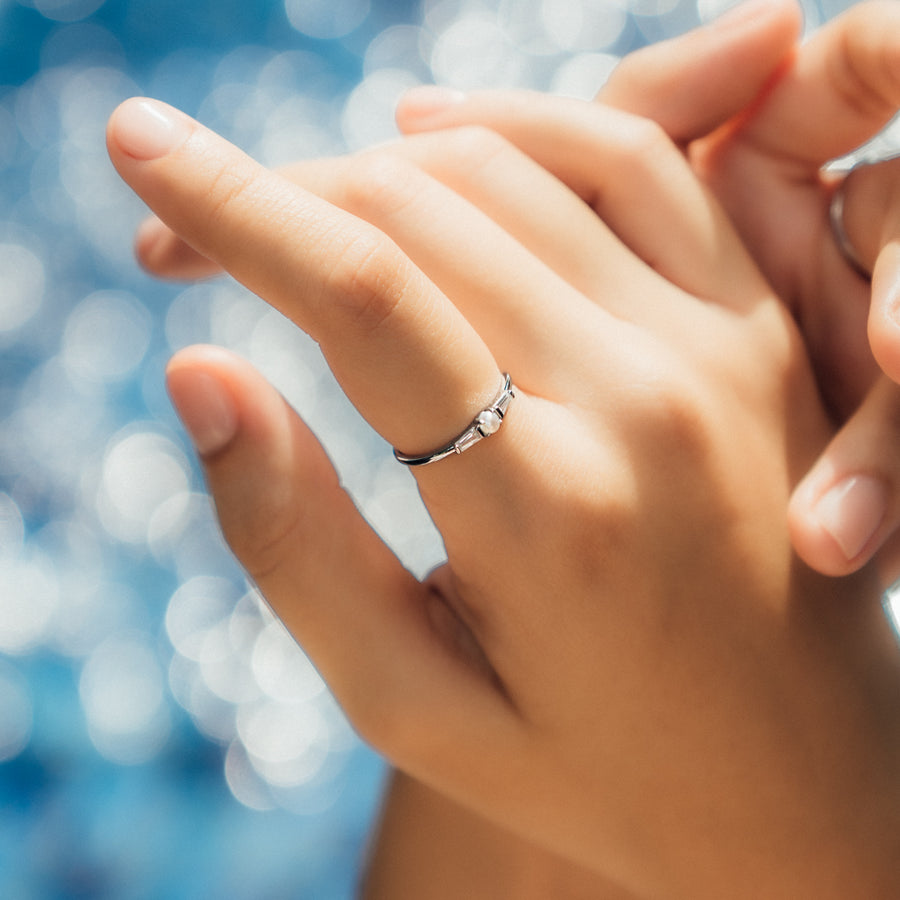 925 Silver Judith Pearl Ring