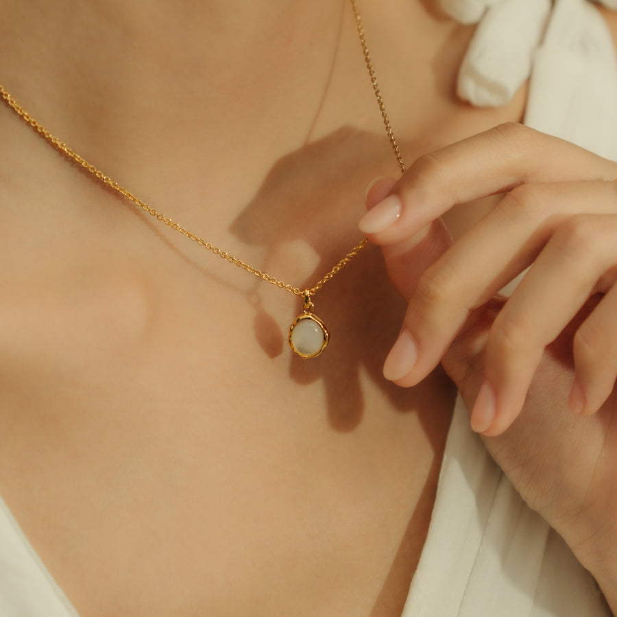 Gold Noemi Mother of Pearl Necklace