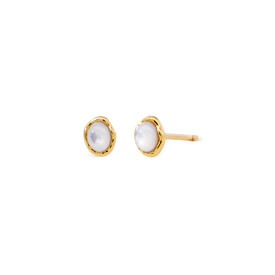 Gold Noemi Mother of Pearl Studs