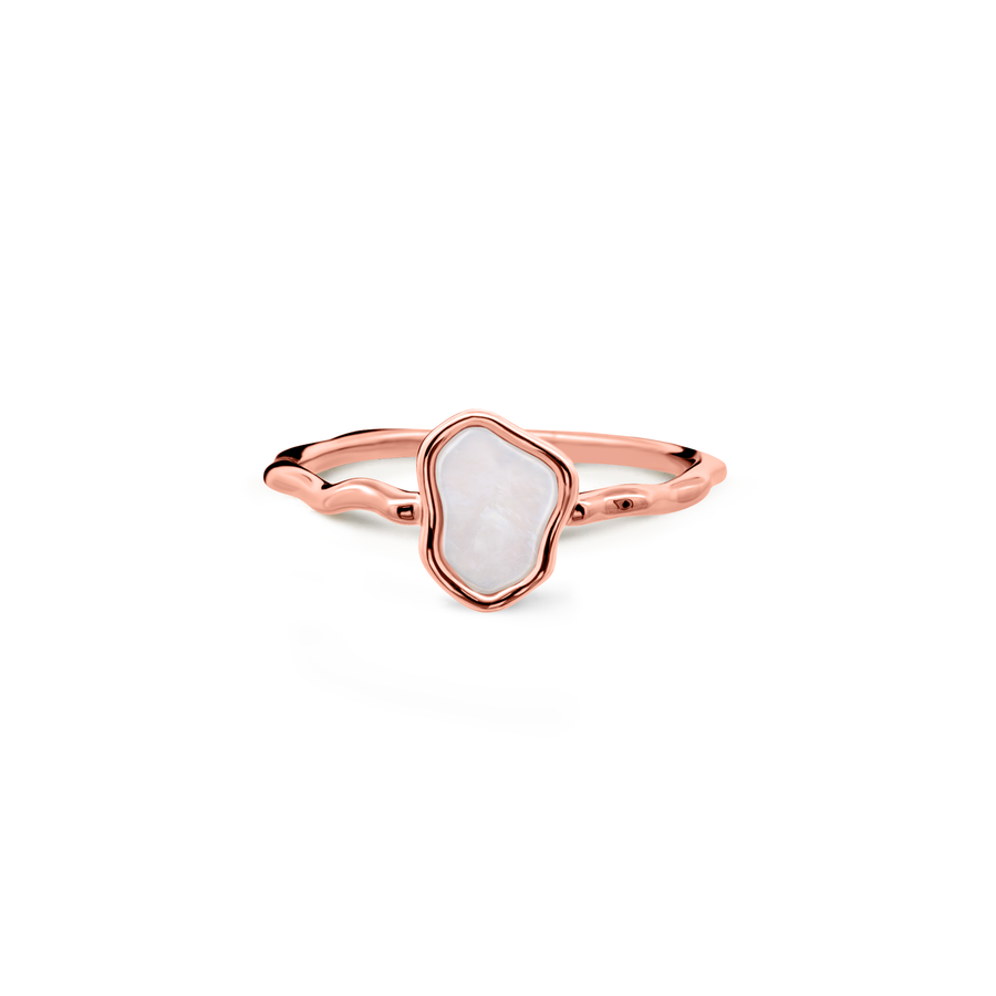 Rose Gold Daria Mother of Pearl Ring