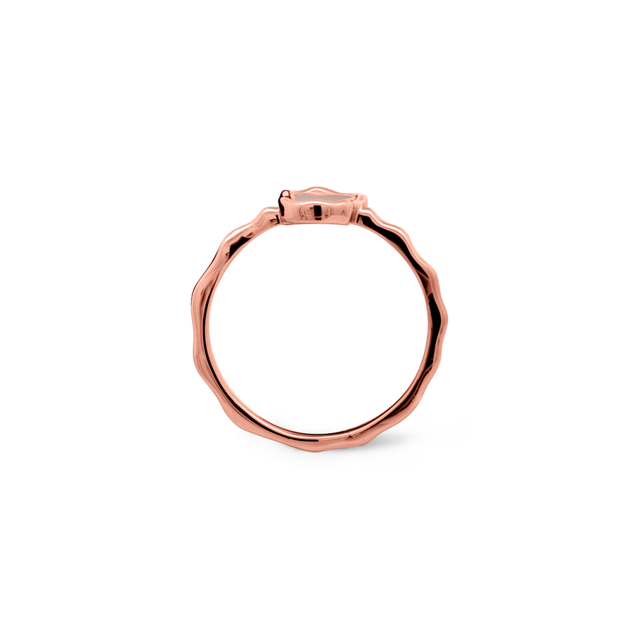 Rose Gold Daria Mother of Pearl Ring