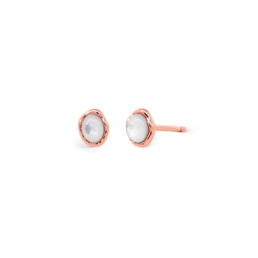 Rose Gold Noemi Mother of Pearl Studs