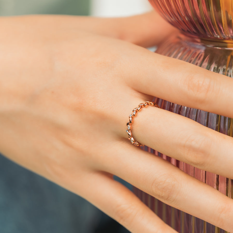 Rose Gold Erica Cubic Ring