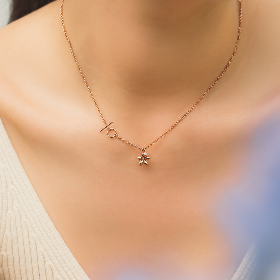 Rose Gold Harley Cubic Necklace