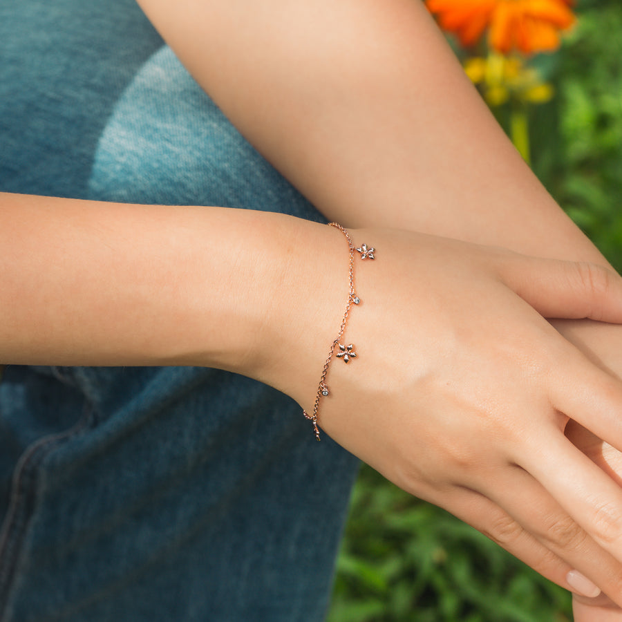 Rose Gold Heather Cubic Bracelet