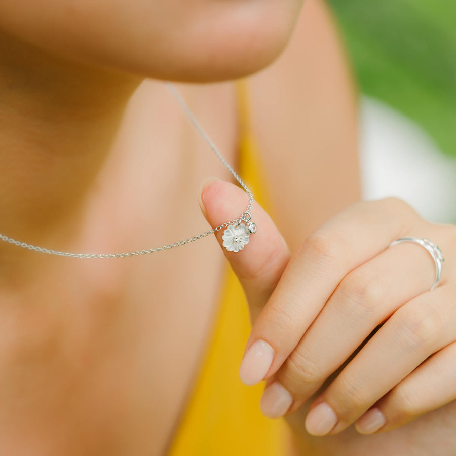 925 Silver Delancy Mother of Pearl Necklace