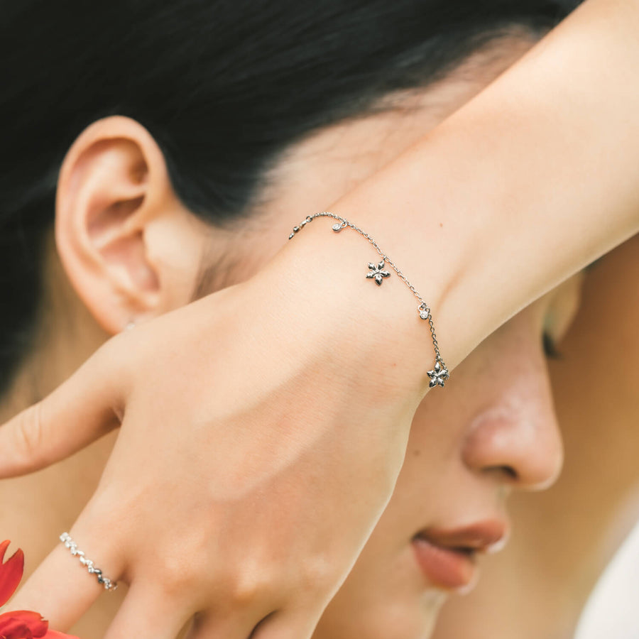 925 Silver Heather Cubic Bracelet