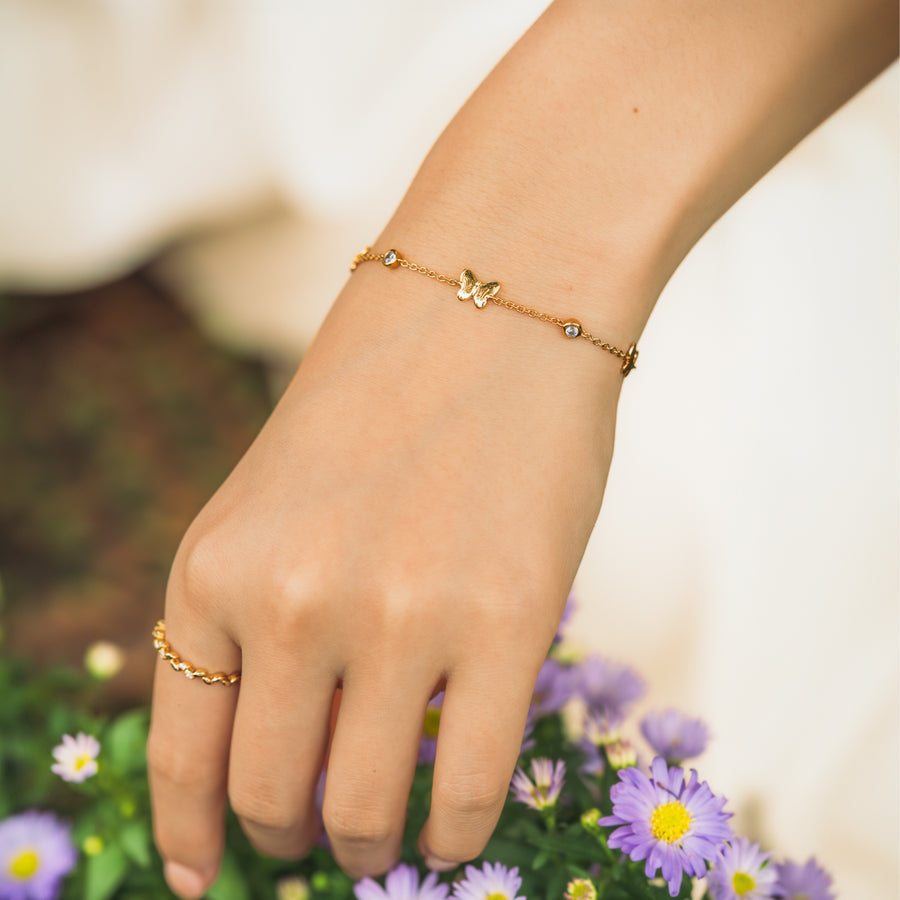 Gold Bella Cubic Bracelet