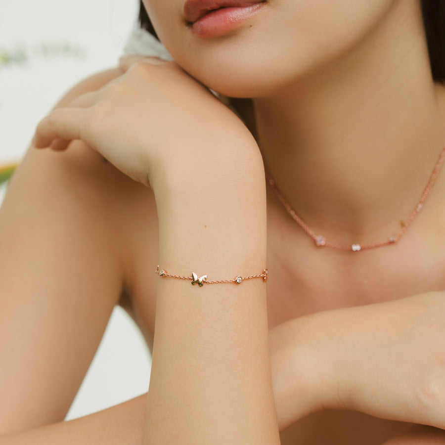 Rose Gold Bella Cubic Bracelet