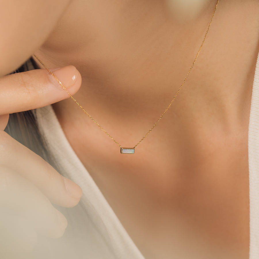 10k Gold Helena Opal Necklace