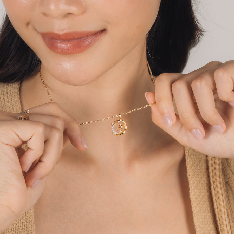 Gold Oriana Cubic Necklace