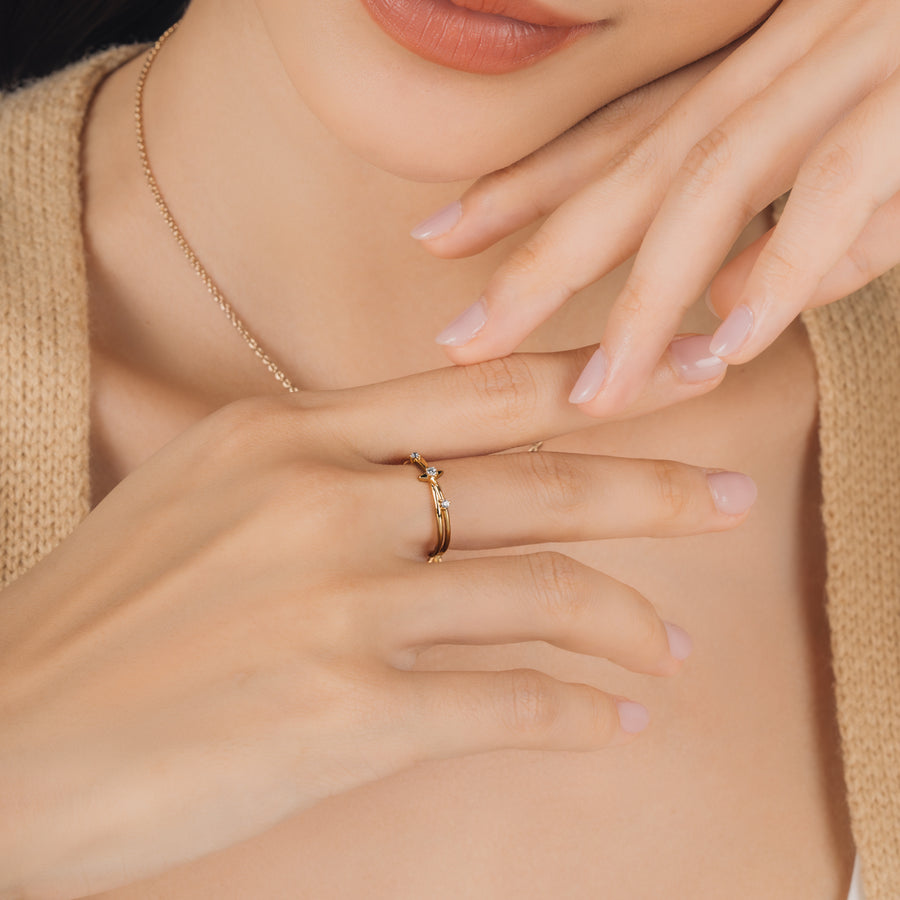 Gold Everly Cubic Ring
