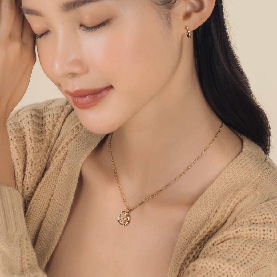 Gold Oriana Cubic Necklace