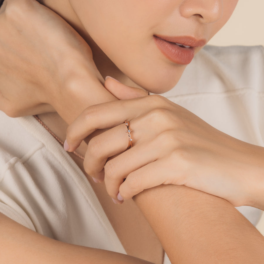 Rose Gold Everly Cubic Ring