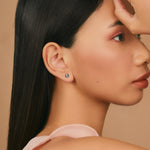 Silver Clover Studs