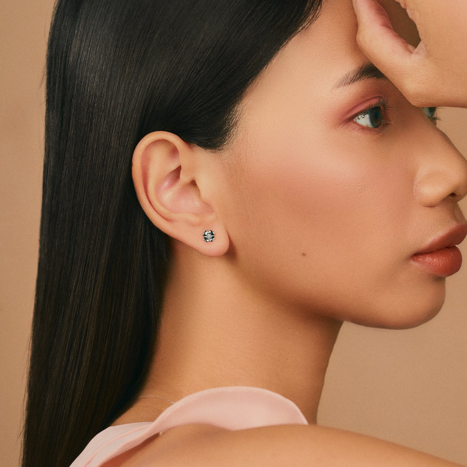 Silver Clover Studs