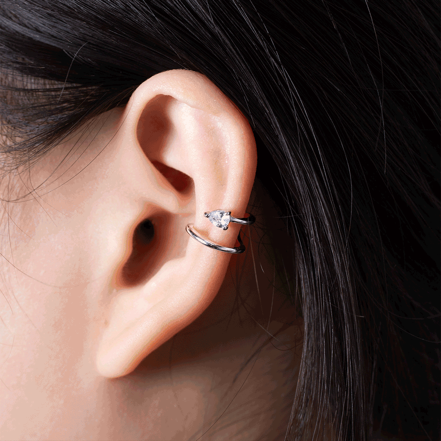 925 Silver Beverly Cubic Ear Cuff
