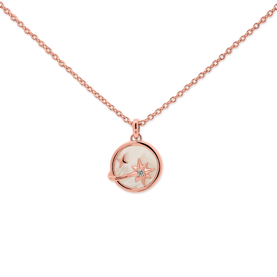 Rose Gold Estella Mother of Pearl Necklace