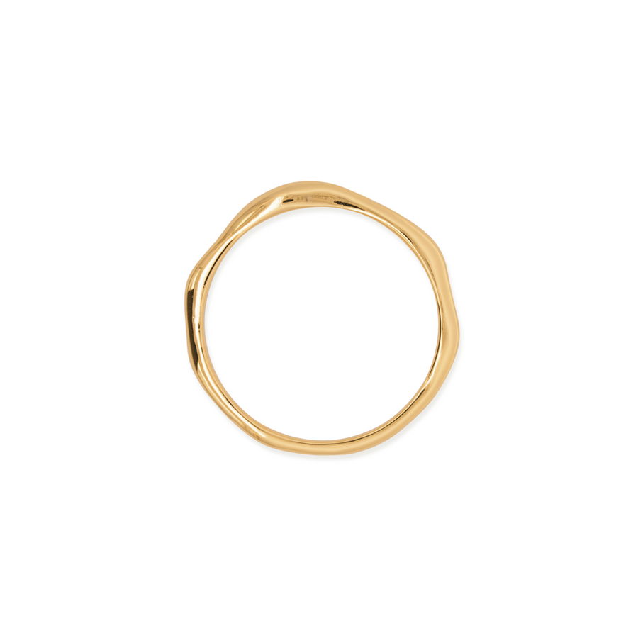 Gold elegant and minimalist ring.