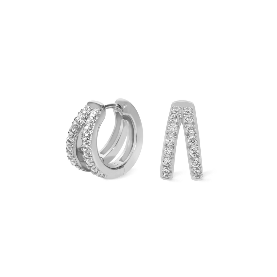 Silver Becca Cubic Huggies