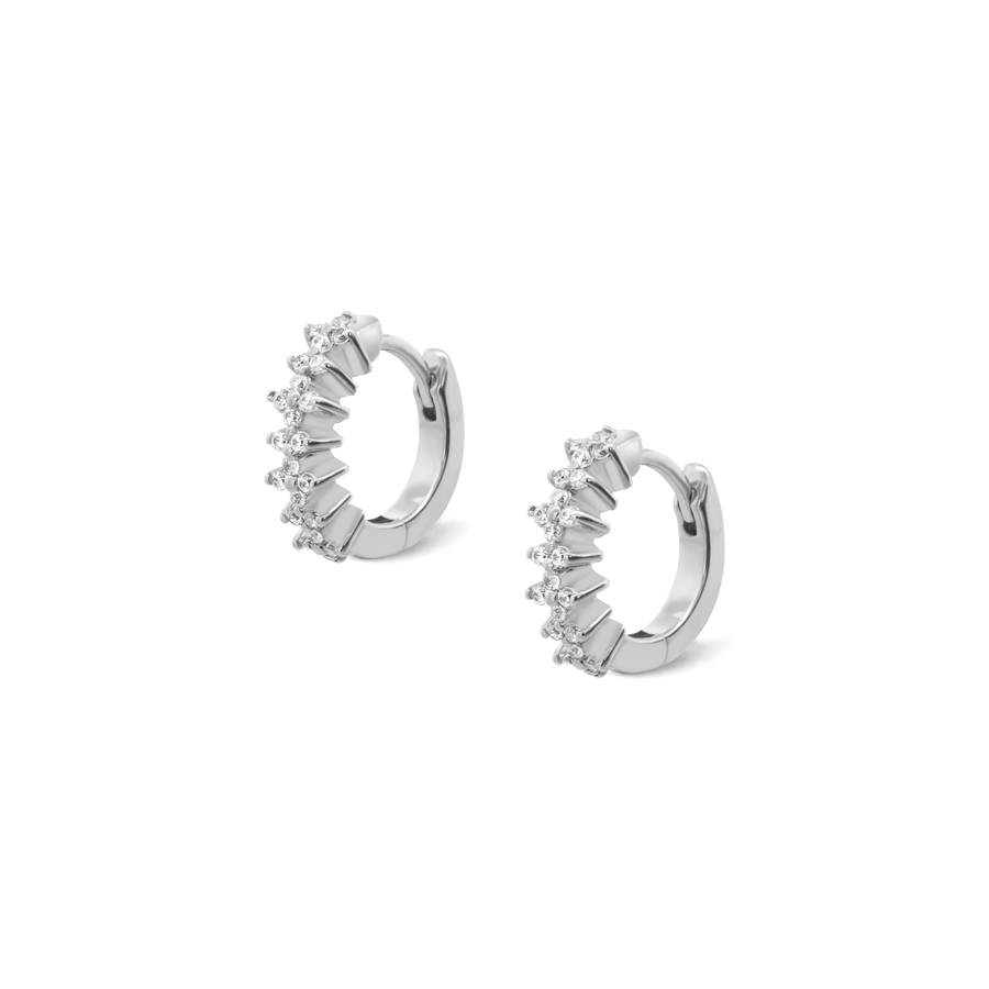 Silver Cleo Cubic Huggies