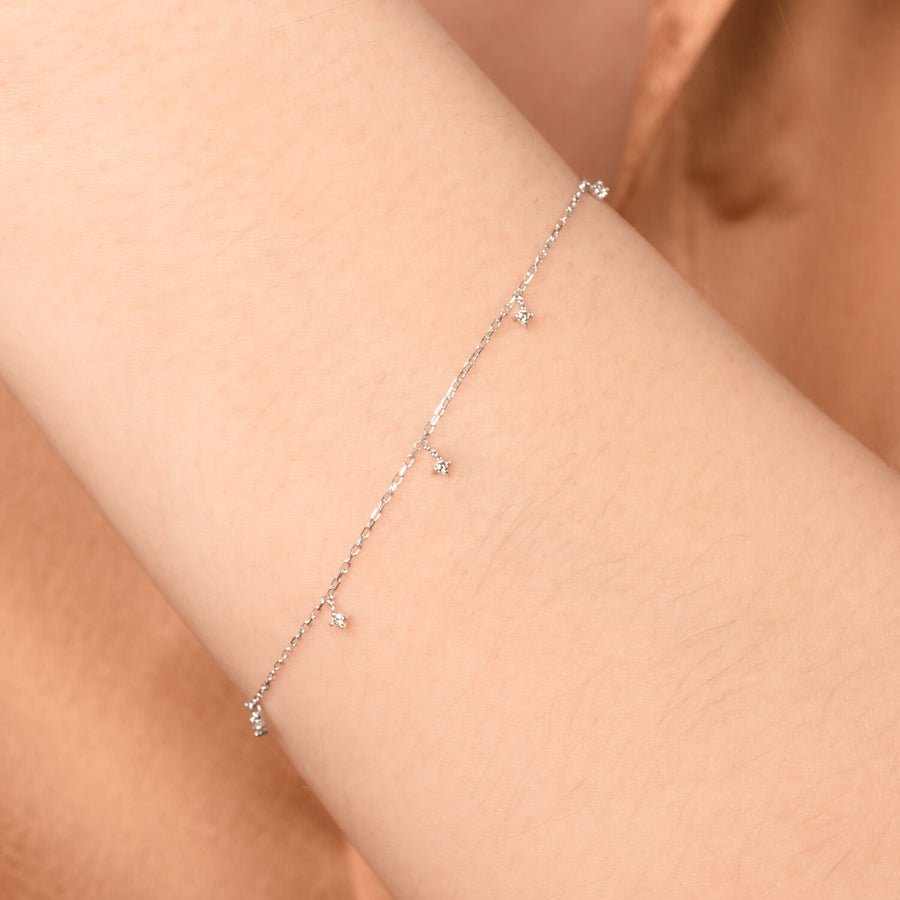 10k White Gold Diamond Kathleen Bracelet