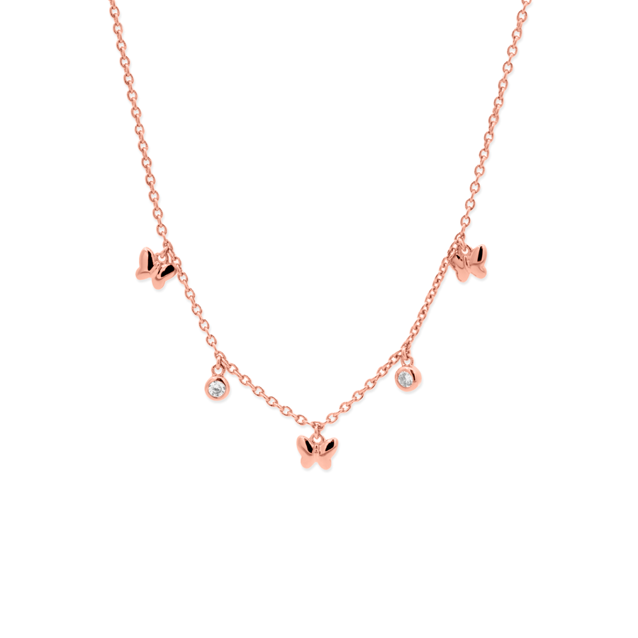 Rose Gold Bella Cubic Necklace
