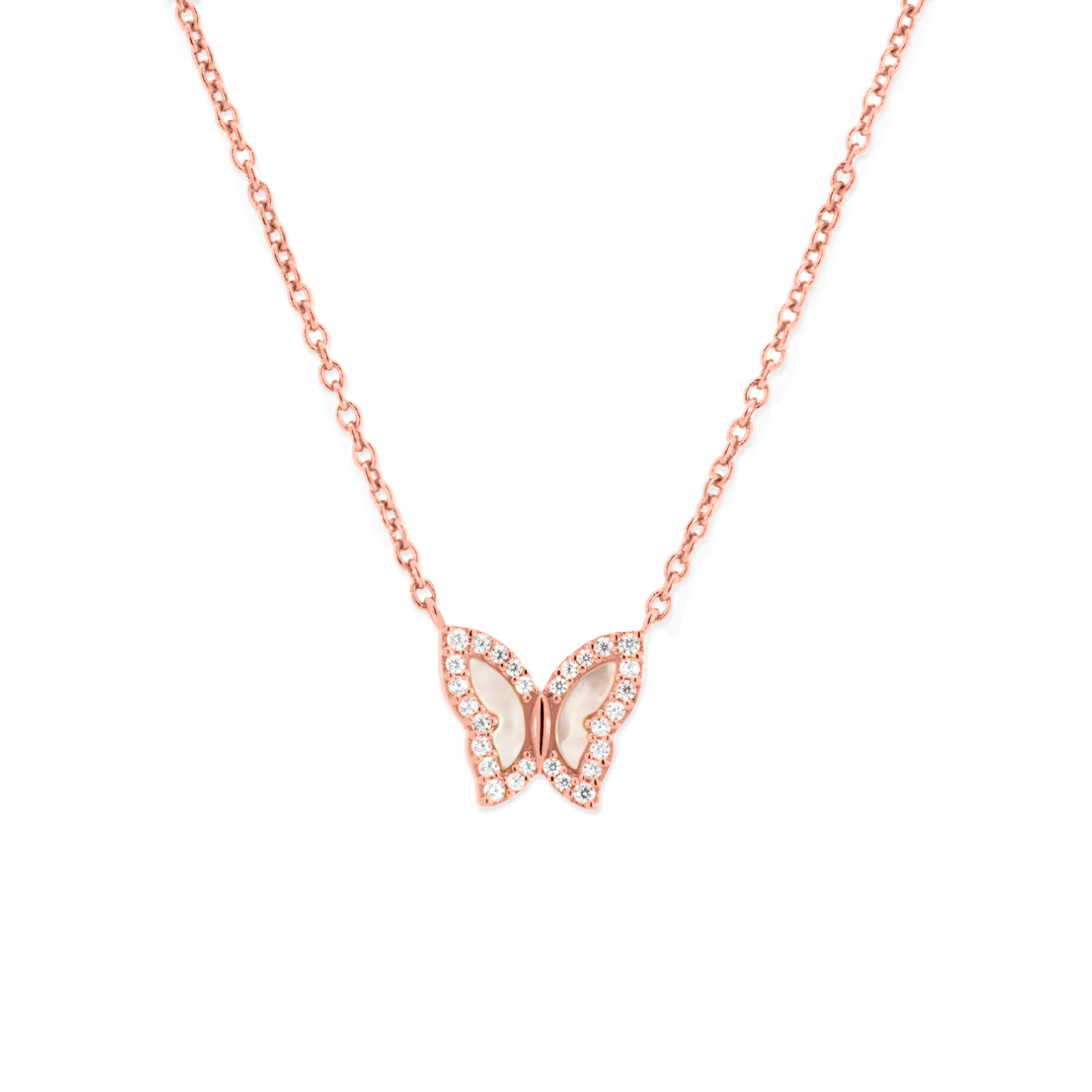 Rose Gold Butterfly Necklace By Invite Only