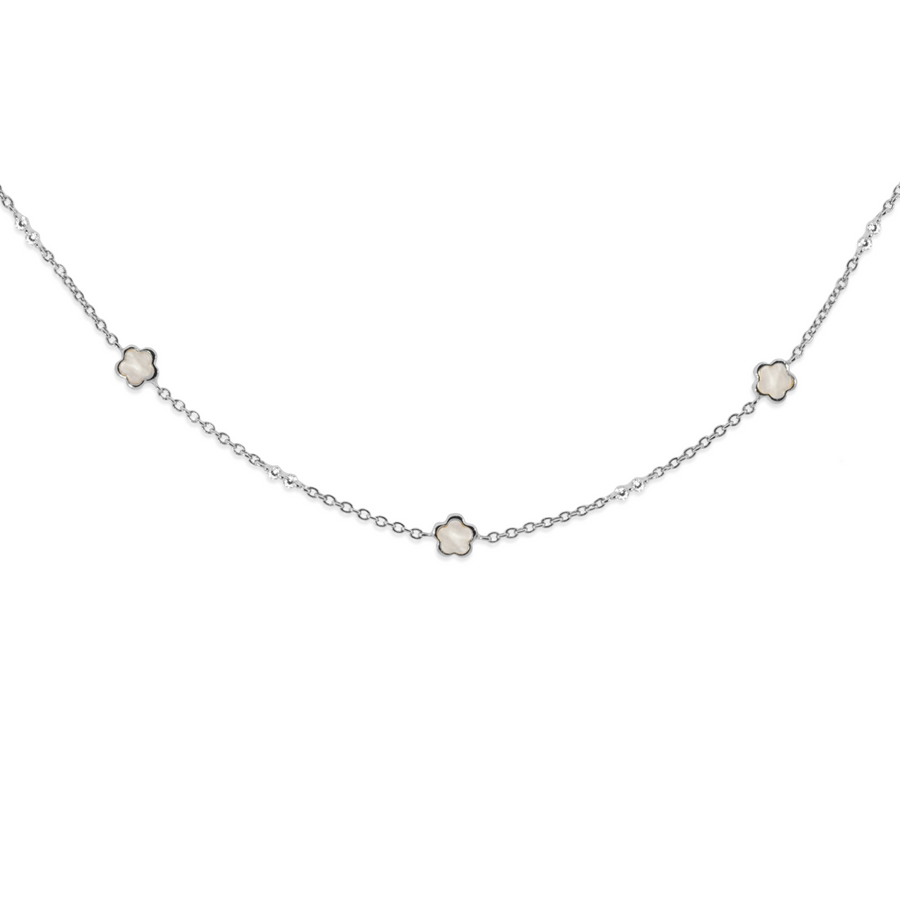925 Silver Cerise Mother of Pearl Necklace