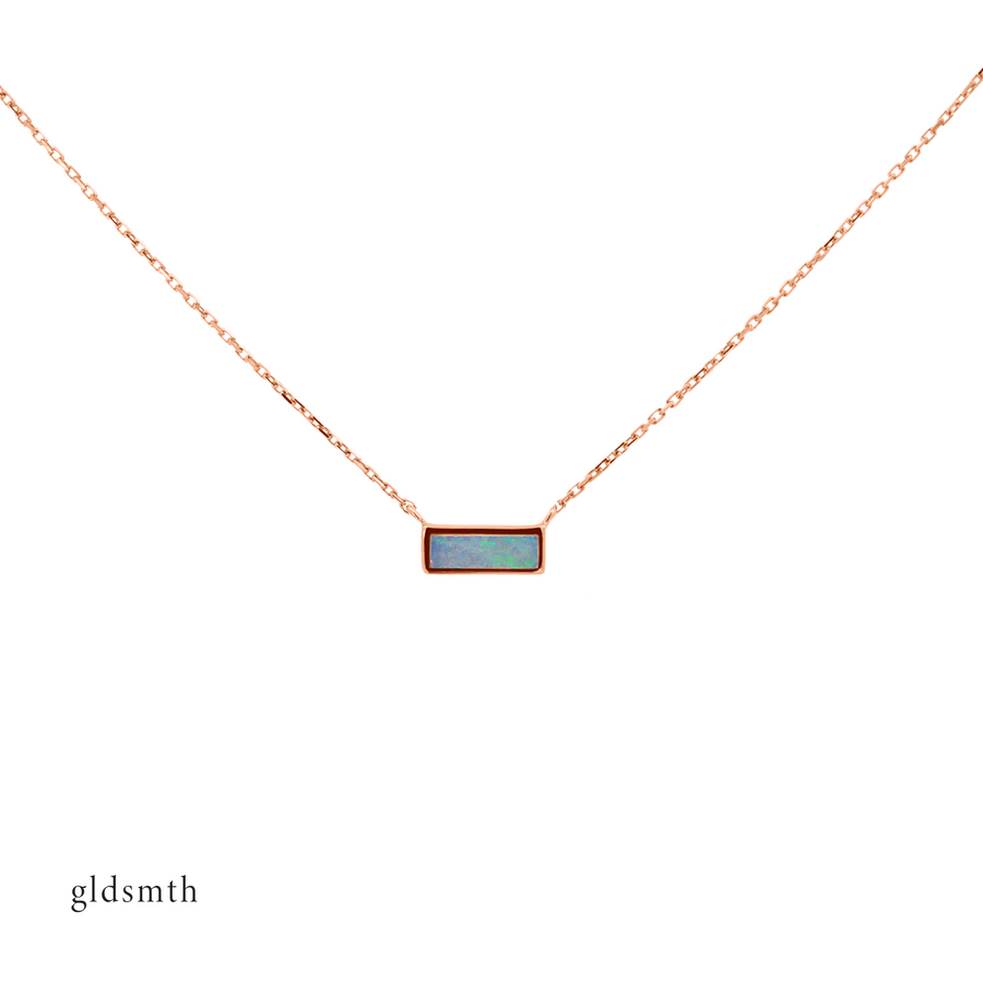 10k Rose Gold Helena Opal Necklace