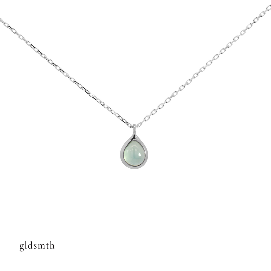 10k White Gold Anette Chalcedony Necklace