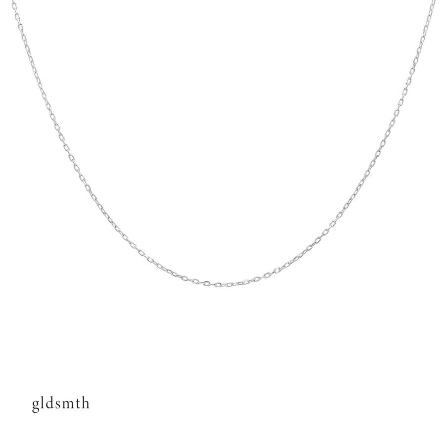 10k White Gold Basic Chain