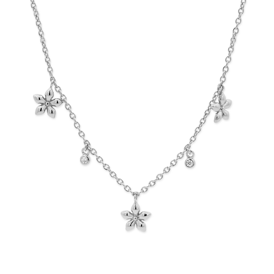 925 Silver Heather Cubic Necklace