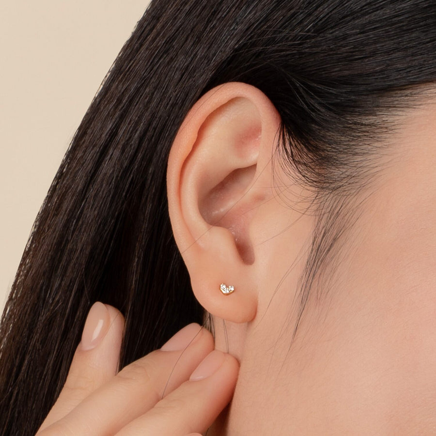 10k Gold Diamond Kennedy Studs