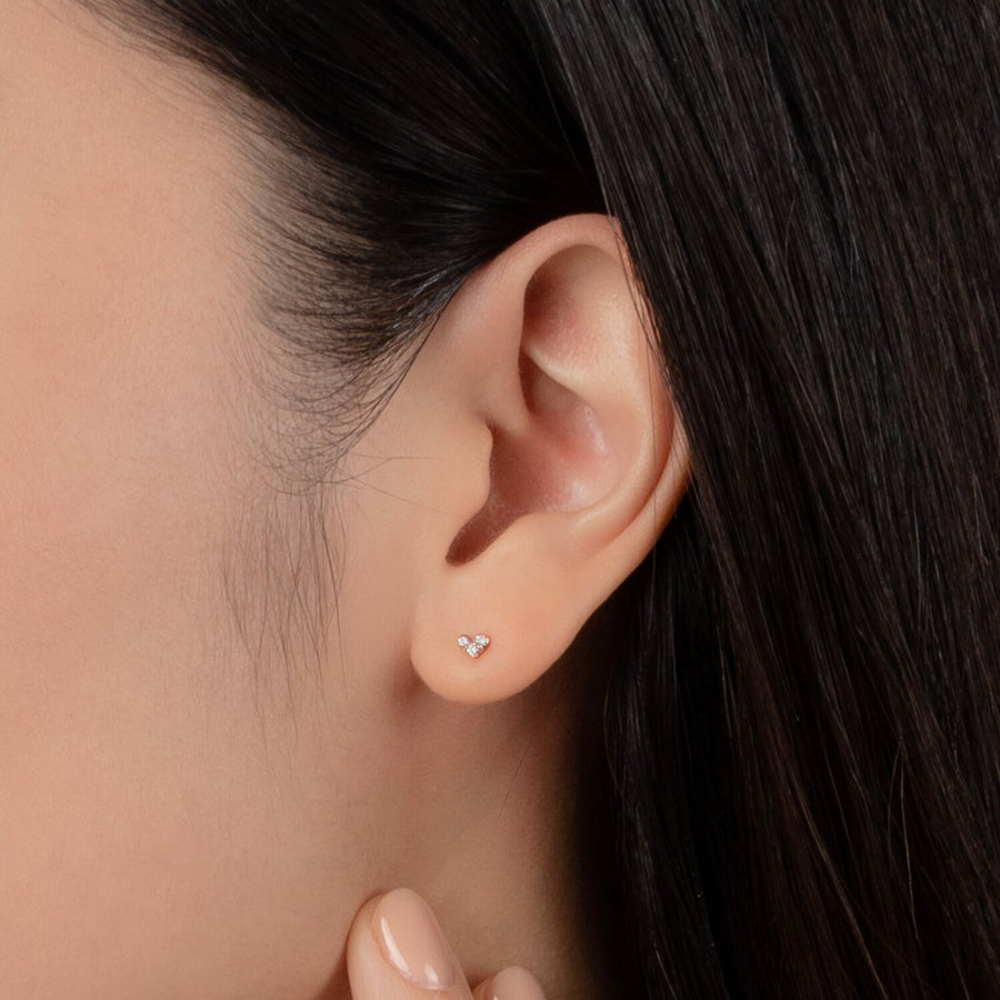 10k Rose Gold Diamond Kennedy Studs