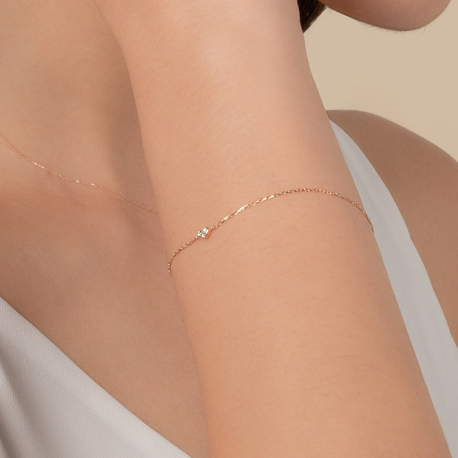 10k Rose Gold Diamond Kennedy Bracelet