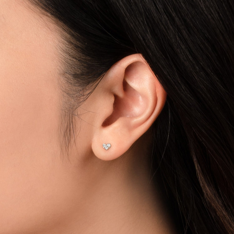 10k White Gold Diamond Kennedy Studs