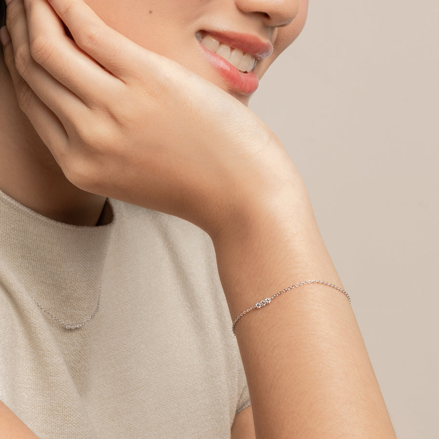 925 Silver Trio Cubic Bracelet