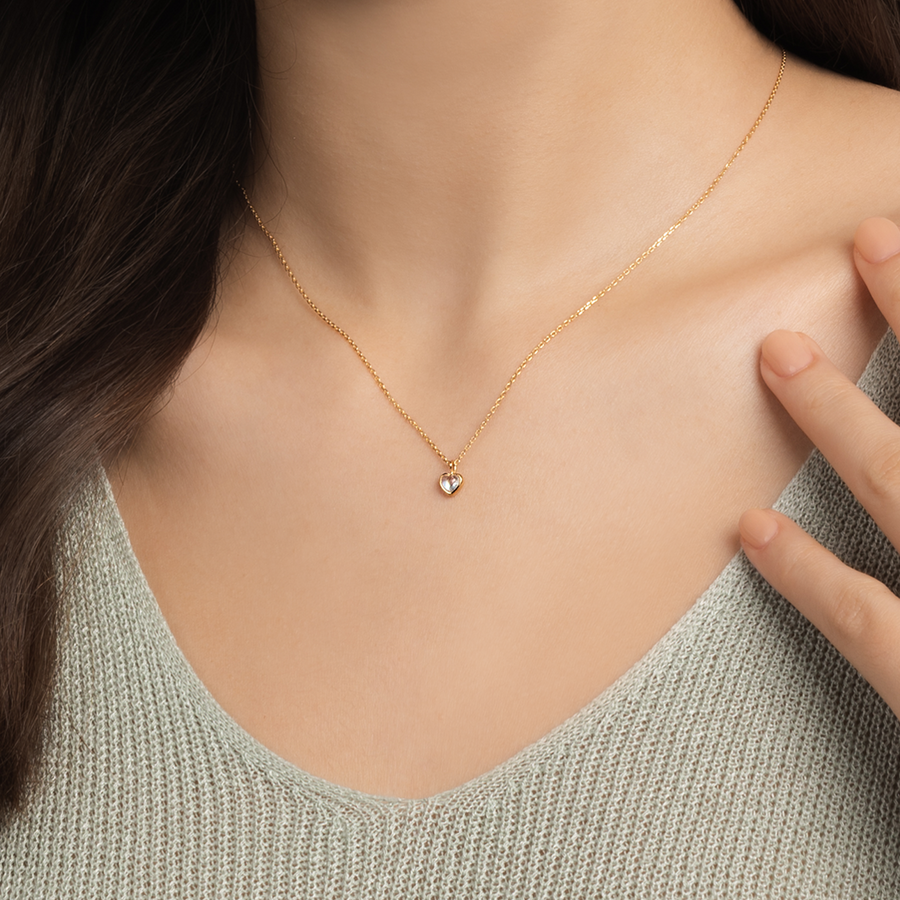 Gold Darlene Moonstone Necklace