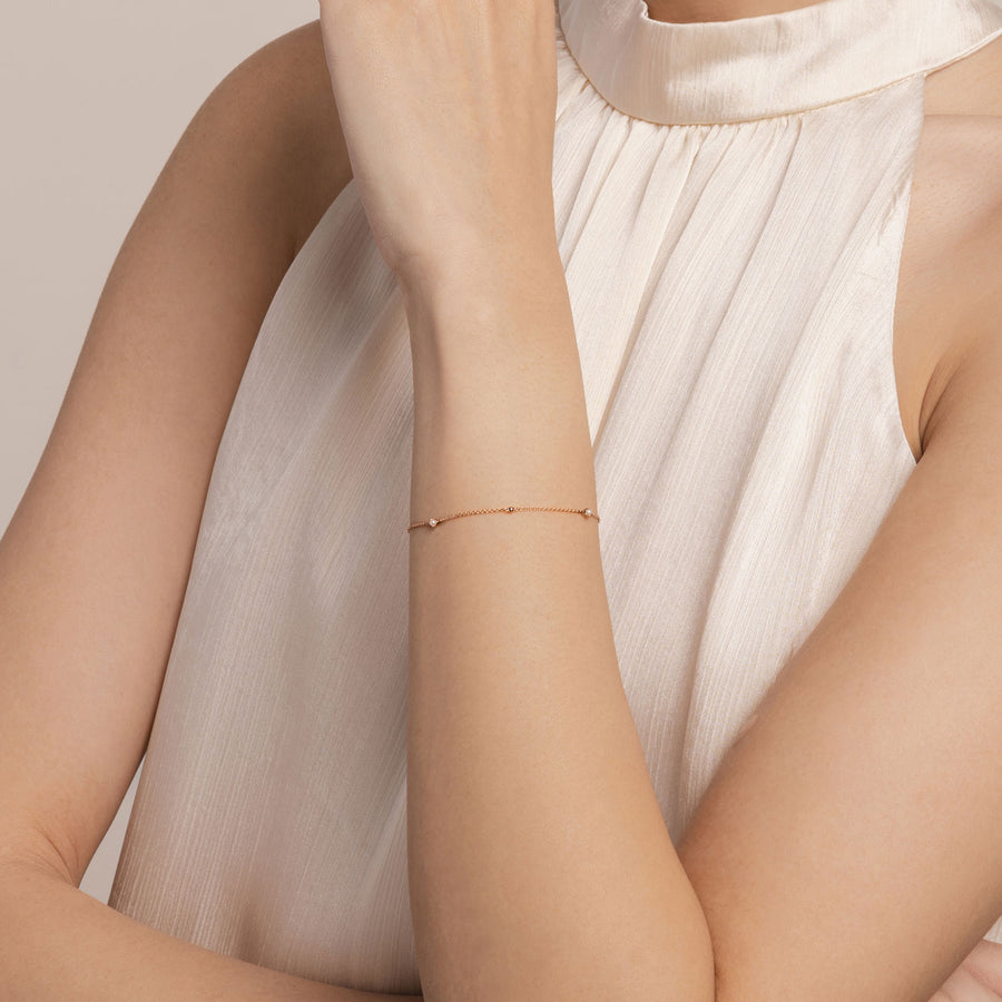 14k Rose Gold Sheila Pearl Bracelet
