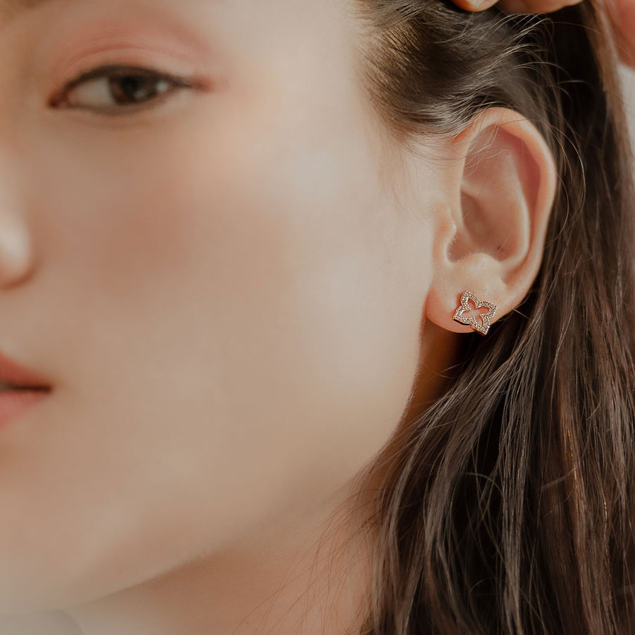 Rose Gold Casablanca Cubic Studs