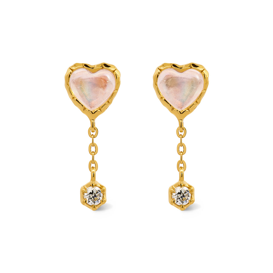 Gold Darcy Moonstone Studs