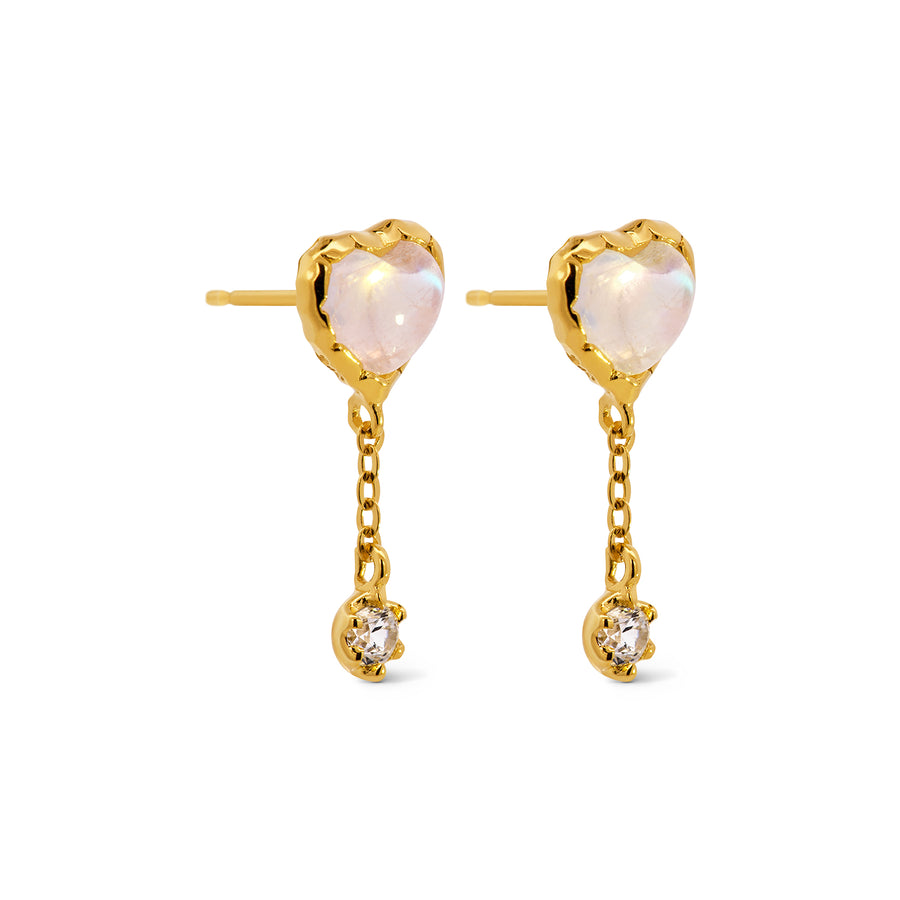 Gold Darcy Moonstone Studs