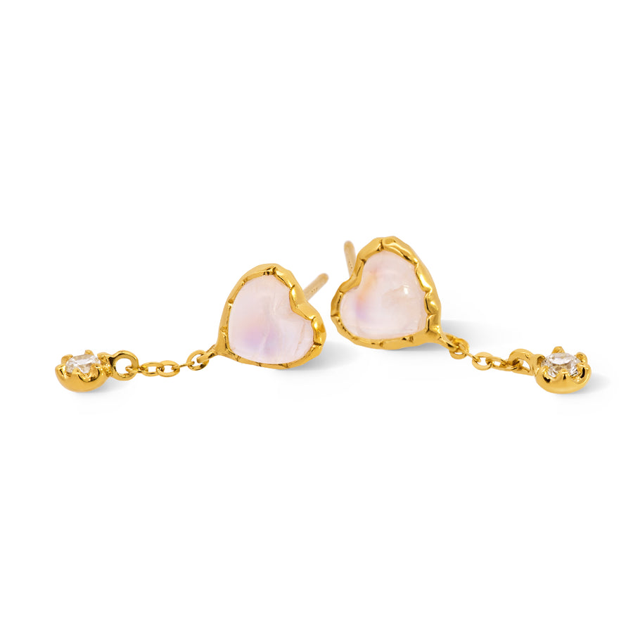 Gold Darcy Moonstone Studs